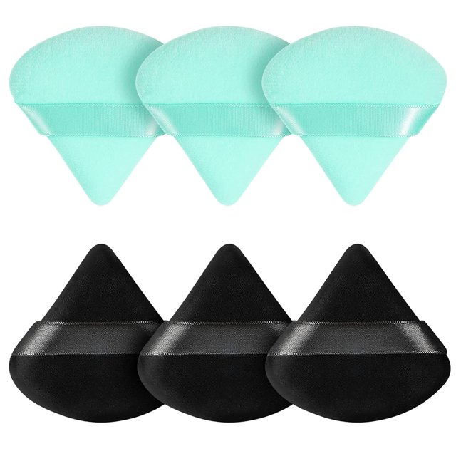 6 Pieces Powder Puff Triangle Makeup Powder Puffs for Face Powder