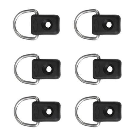 6 Pieces Premium Kayak D Deck Loops Tie Down Paddle Leash/Fishing Rod/Nets Hardware Replacement