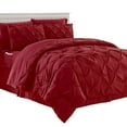 thumbnail image 1 of 6 Pieces Prestige Soft and Comfortable Collection Comforter Set, Twin/Twin XL, Burgundy, 1 of 4