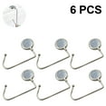 6 Pieces Purse Hook Hanger, Sturdy NonSlip Shinny Surface Metal Hook
