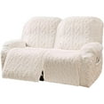 thumbnail image 1 of 6 Pieces Recliner Chair Covers, Geometric Jacquard Plush Recliner Slipcovers, Couch Sofa Covers, Soft Fuzzy Fluffy Anti-Slip Furniture Protector for Kids Cats Dogs Elastic Bottom, 1 of 6