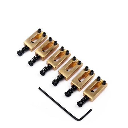 6 Pieces Rectangular Flat Saddles zitterndolo zitternd Bridge For Guitar Accessories
