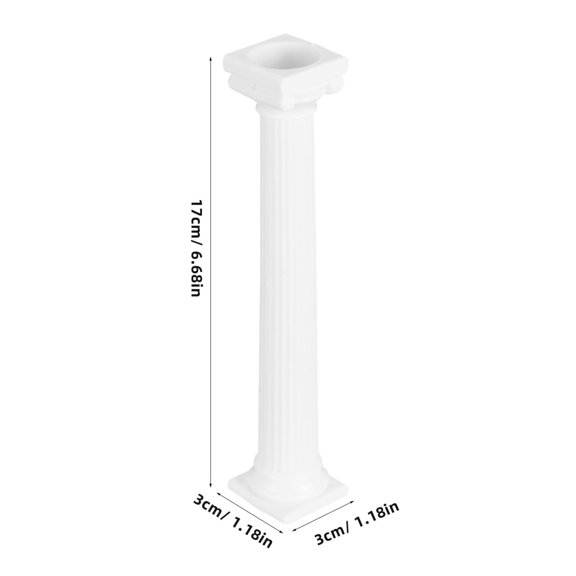 6 Pieces Resin Mini Roman Pillar Statues Table Decor Wedding Photo Props 6.7In