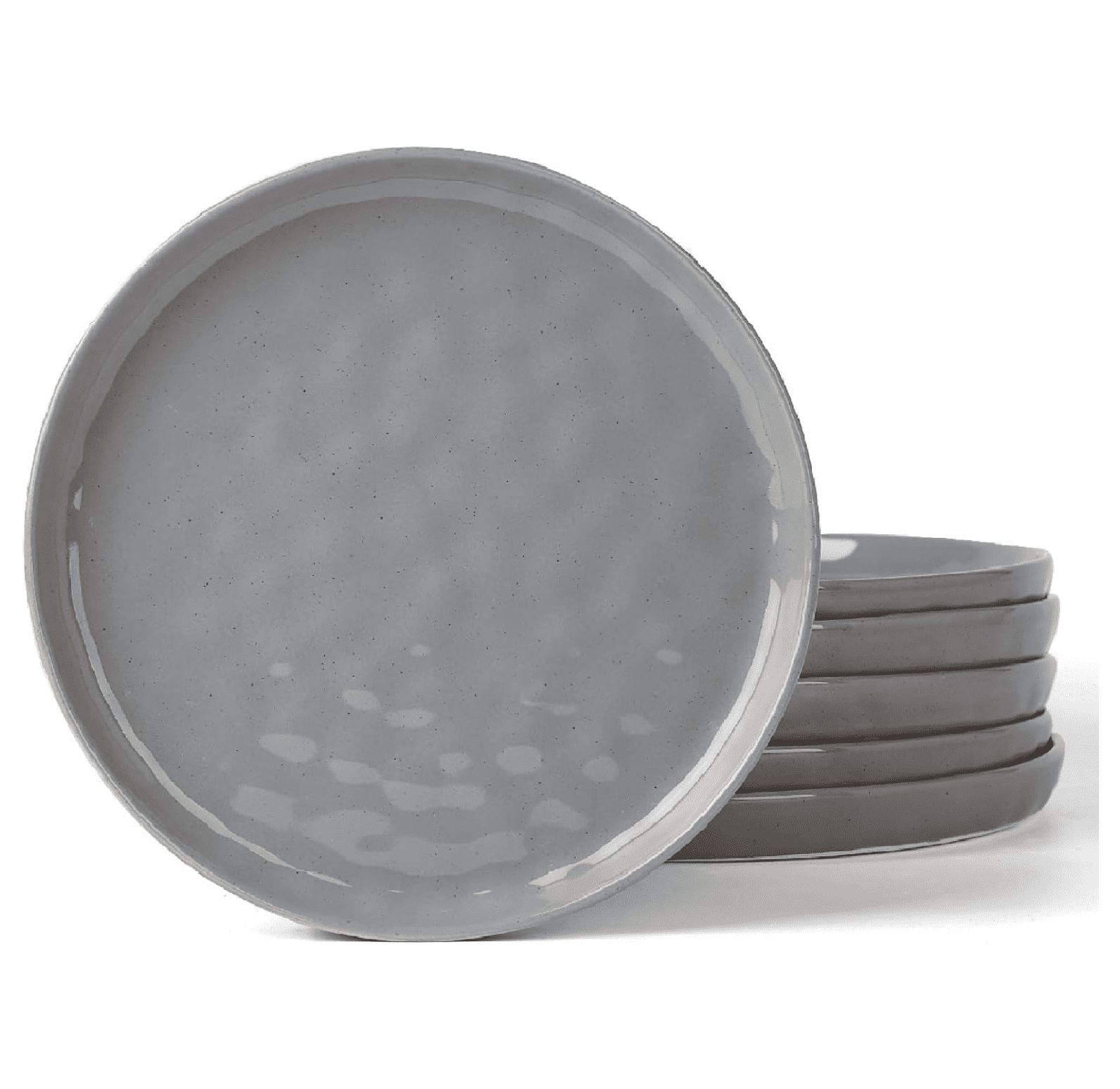 6 Pieces Salad Plates, 8 inch Plate Set, Scratch Resistant, Stoneware ...