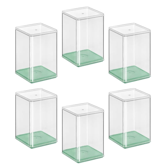 6 Pieces Showcase Stackable for Collectibles Miniature Figurine Model Green