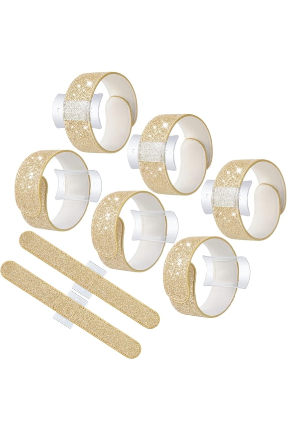 6 Pieces Slaplet Wrist Corsage Bracelets Wristlet Band Floral Corsage Slaplets Wedding Bracelets DIY Wrist Accessories for Bridesmaid Bridal Shower Party Prom