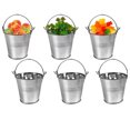 thumbnail image 1 of 6 Pieces Small Galvanized Buckets Small Metal Buckets Mini Tin Pails with Handles Mini Buckets Metallic Pails for Christmas Party Favors Garden Planter Vase Crafts 3 x 2.95 x 2.2 Inch, 1 of 7