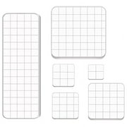 6 Pieces Stamp Blocks Acrylic Clear Stamping Blocks with Grid Lines for Scrapbooking Crafts Making