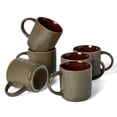 thumbnail image 1 of Famiware 6 Pieces Stoneware Mug Set (12oz), Moss & Cocoa, 1 of 6