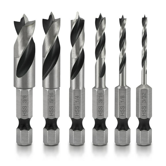 6 Pieces Stubby Drill Bit Set for House Construction Work Corrosion Resistance