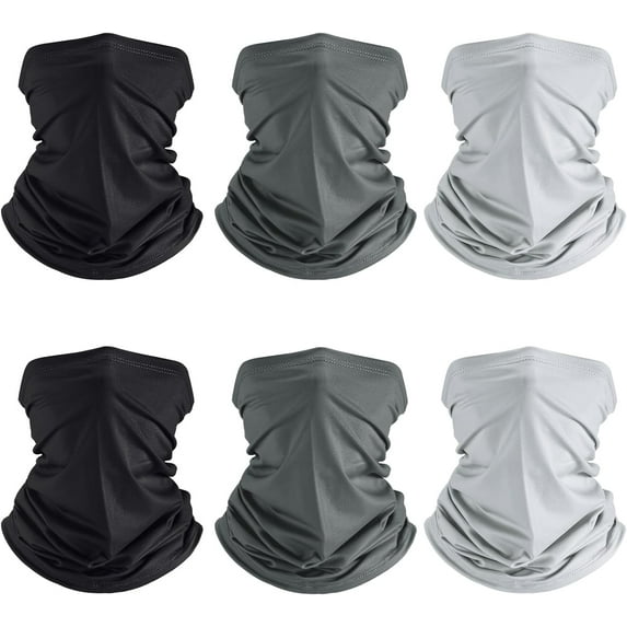 6 Pieces Summer UV Protection Cooling Neck Gaiter Face Clothing Neck Gaiter Scarf Sunscreen Breathable Bandana