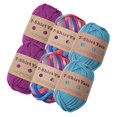 thumbnail image 1 of 6 Pieces T Shirt Yarn Bag Making Material Crocheting Hand Knitting Hand Knit Tubular Yarn Weaving Thread Yarn for Macrame Hats Scarf Cushion Style C, 1 of 9
