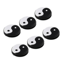 6 Pieces Tennis Racket Vibration Damper Shock Absorber Features - black and white, as described Black White