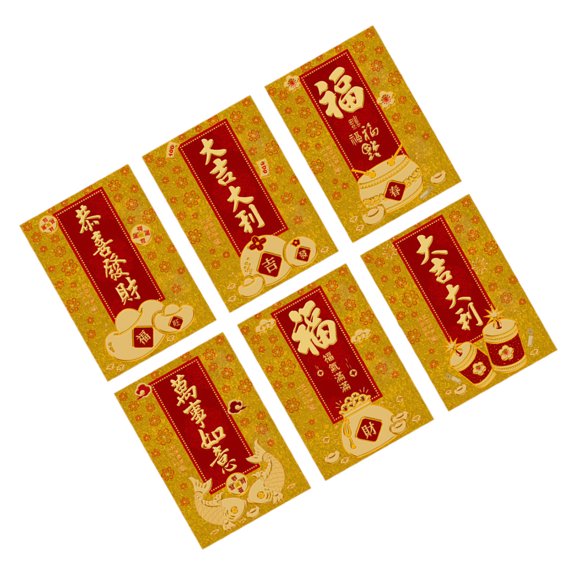 6 Pieces Traditional New Year Money Packets 2025 Snake Themed Redness Envelopes Chinese Spring Festival Hongbao