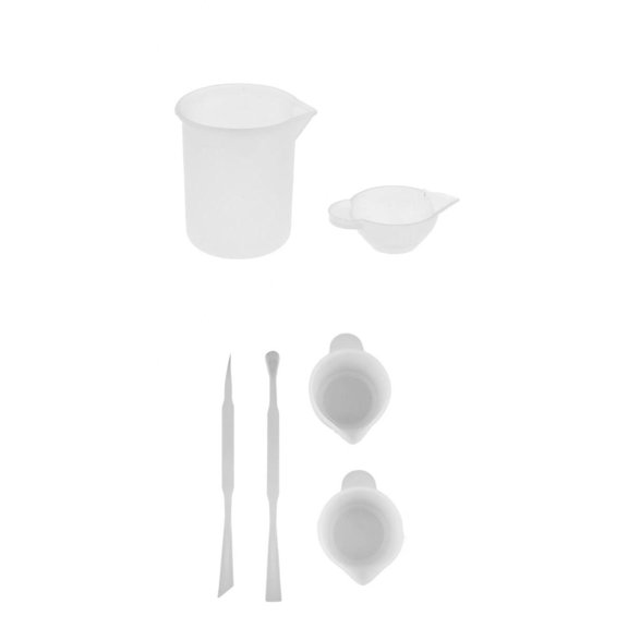 6 Pieces Transparent Silicone Epoxy Resin Mixing Cups & 100ml Measuring Cup & Stirring Rods resin for Jewelry Making Handmade Craft