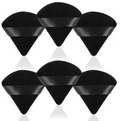 6 Pieces Triangle Powder Puff Wet Dry Makeup Puff for Powder, Soft Velour Powder Puff Face Makeup Setting Tools, Washable Rusable Triangle Makeup Sponge Face Powder Puff