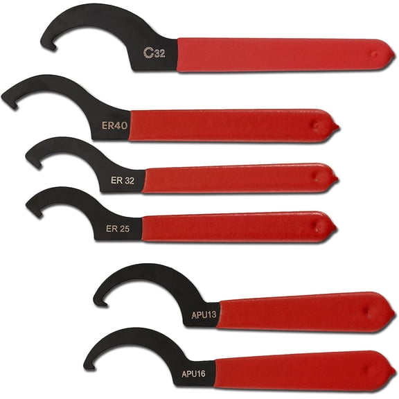 6 Pieces Universal Coilover Adjustment Spanner Wrench Set, Adjustable Coilover Wrench Spanners Hook Wrenches Tools Coilover Wrench Steel Spanner for Shock Adjustments and Suspension System