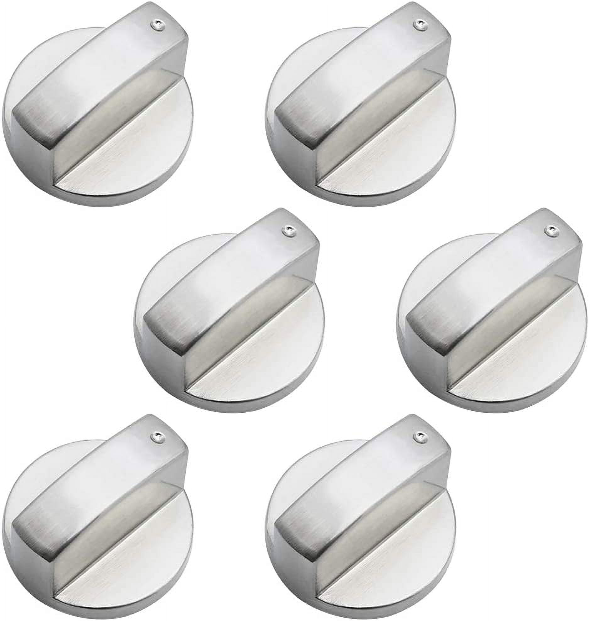 6 Pieces Universal Metal Control Knobs Gas Stove Knob 6mm Universal Control Knobs Stove Knob for Gas Stove Cooker Oven Hob