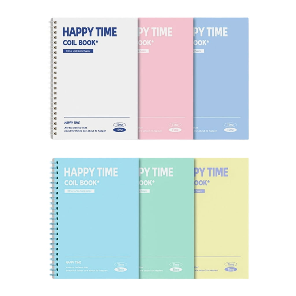 6Pcs Colorful Spirals Notebooks Spirals Binding Smooth Writing Thicken Paper