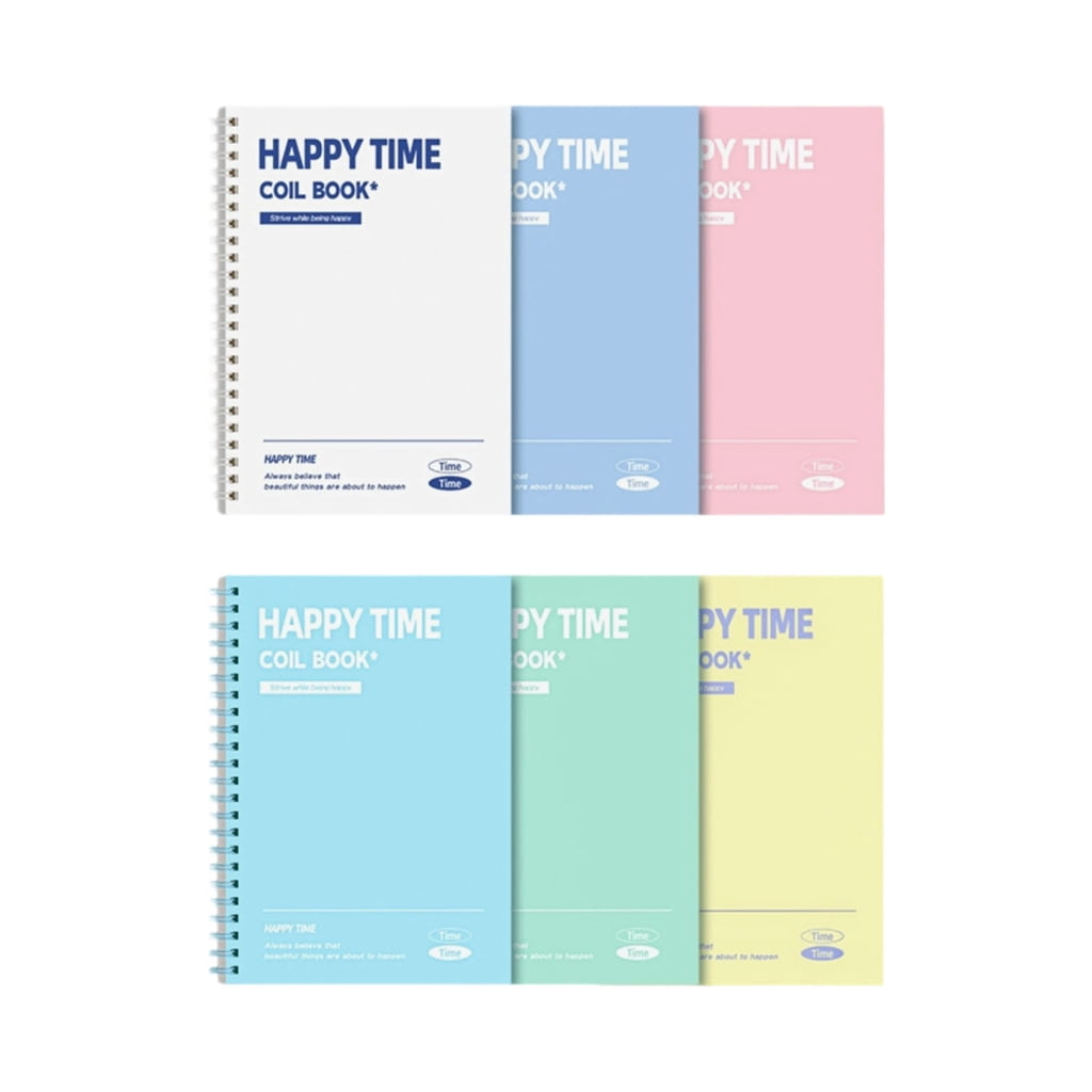 6Pcs Colorful Spirals Notebooks Spirals Binding Smooth Writing Thicken Paper