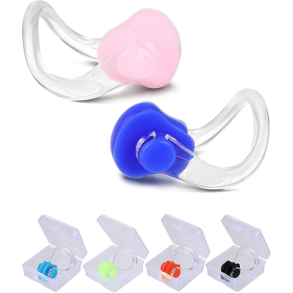 6 Pieces Waterproof Swimming Nose Clip, Soft Silica Gel Nose Plugs Protector for Kids & Adults, Swimming Supplies