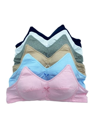 Teenager Bras Soft Padding 6 pack of Cotton Bra A cup, Size 34A (6090)