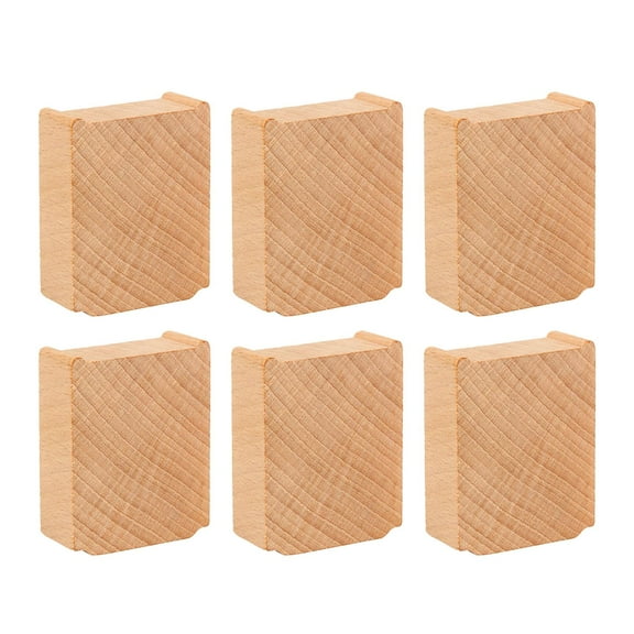 6 Pieces Wooden Train Track Risers Elevated Bridge Pier Support Blocks Durable Wood for Children Educational Building