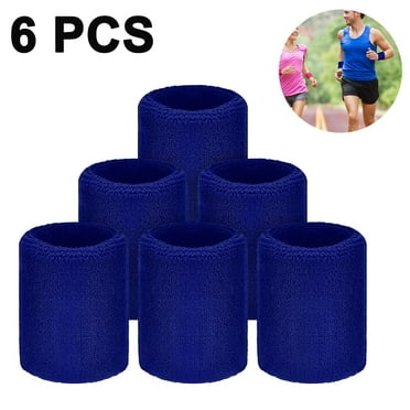6 Pieces Wrist Sweatbands Sports Wristbands for Football Basketball, Running Athletic Sports