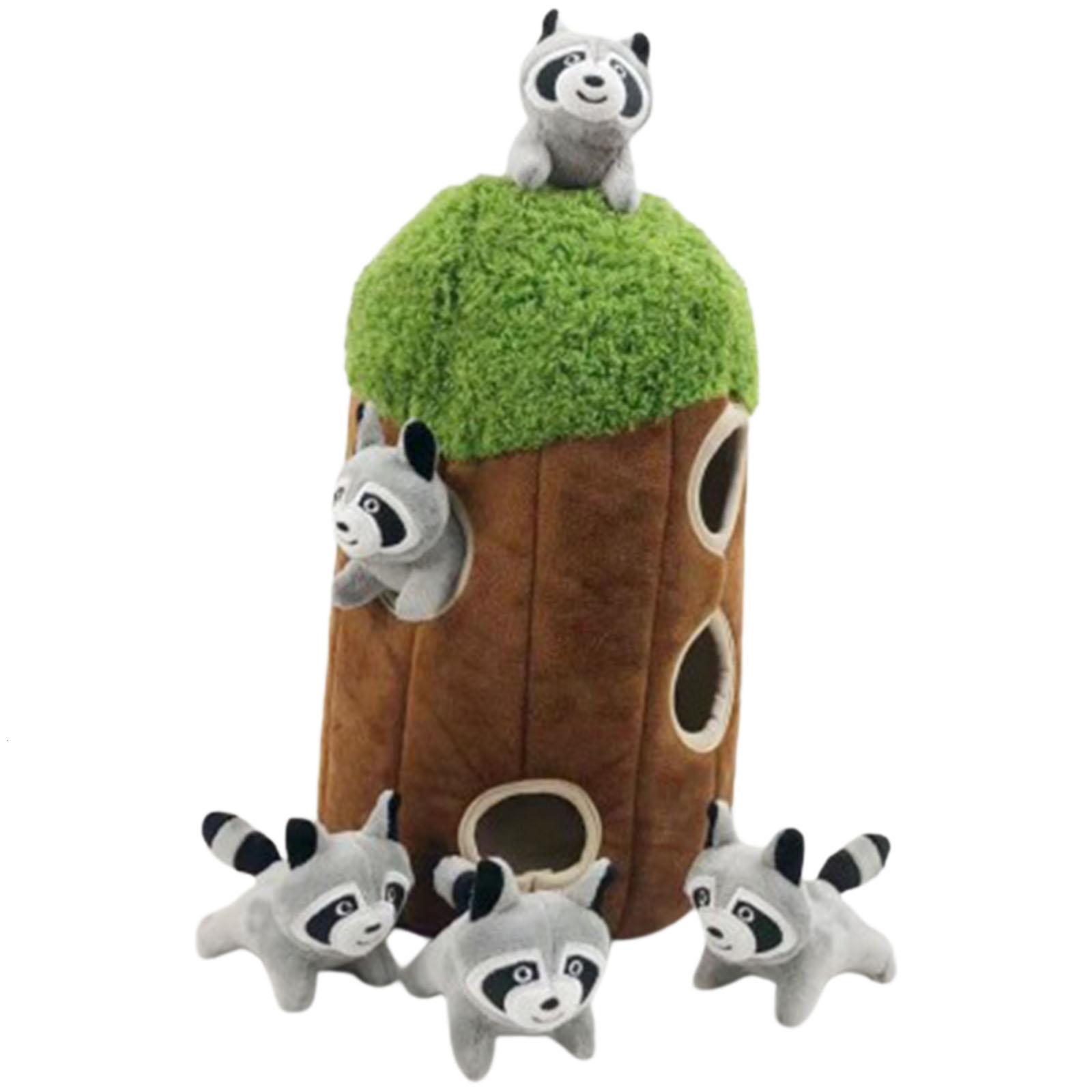 6 Pieces Zoo Friends Interactive Dog Toys Hide & Seek Dog Toys and Puppy Toys Colorful Squeaky Dog Toys Puzzles