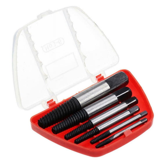 6 Pieces of Broken Screw Extractor Set 3-25mm Drill Carbon Steel Double-Sided Pulling Center