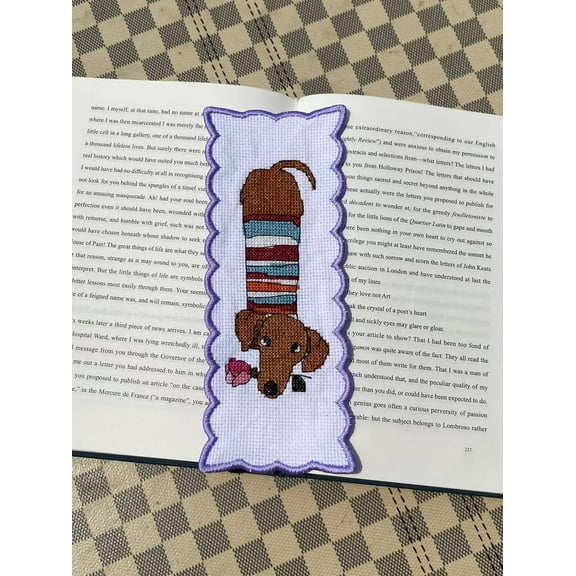 6 Pieces of Dog Bookmark Cross Stitch kit, Set of 6 Dogs Cross Stitch Bookmarks