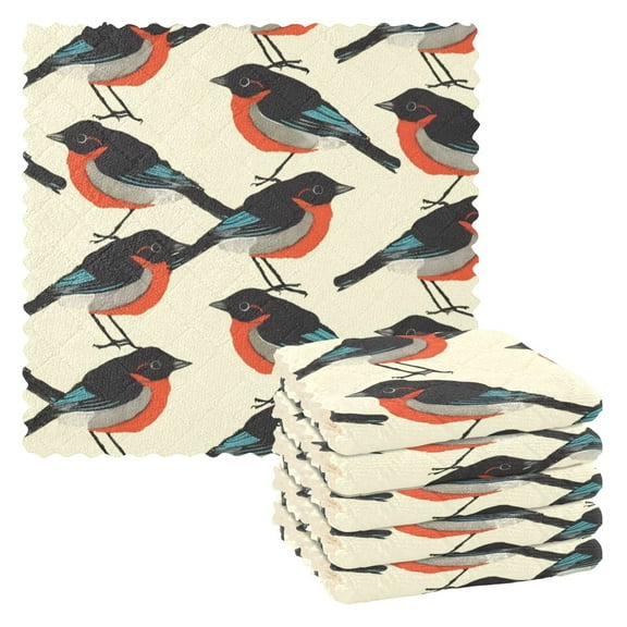 6 Pieces of Kitchen Towels 11x11Inch Kitchen Dish Cloths Kitchen Dish Towels Reuseable Cleaning Cloths Black Magpie