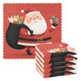 thumbnail image 1 of 6 Pieces of Kitchen Towels 11x11Inch Kitchen Dish Cloths Kitchen Dish Towels Reuseable Cleaning Cloths Cartoon Red Santa Claus, 1 of 9