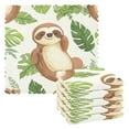 thumbnail image 1 of 6 Pieces of Kitchen Towels 11x11Inch Kitchen Dish Cloths Kitchen Dish Towels Reuseable Cleaning Cloths Cartoon Sloth, 1 of 9