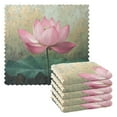 thumbnail image 1 of 6 Pieces of Kitchen Towels 11x11Inch Kitchen Dish Cloths Kitchen Dish Towels Reuseable Cleaning Cloths Colorful Lotus, 1 of 9
