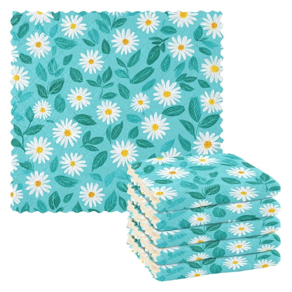 6 Pieces of Kitchen Towels 11x11Inch Kitchen Dish Cloths Kitchen Dish ...