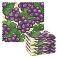 thumbnail image 1 of 6 Pieces of Kitchen Towels 11x11Inch Kitchen Dish Cloths Kitchen Dish Towels Reuseable Cleaning Cloths Dark Purple Grape, 1 of 9