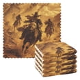 thumbnail image 1 of 6 Pieces of Kitchen Towels 11x11Inch Kitchen Dish Cloths Kitchen Dish Towels Reuseable Cleaning Cloths Riding Cowboys, 1 of 9
