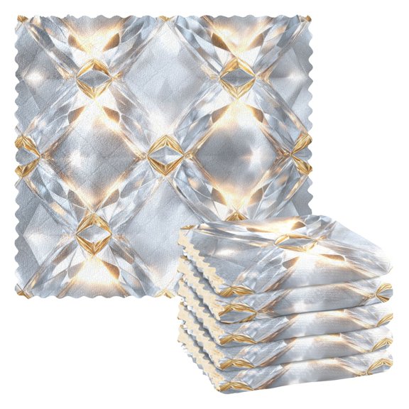 6 Pieces of Kitchen Towels Ultra Soft Absorbent Quick Drying Dish Cloths 1111inch Luxe Diamond Weave