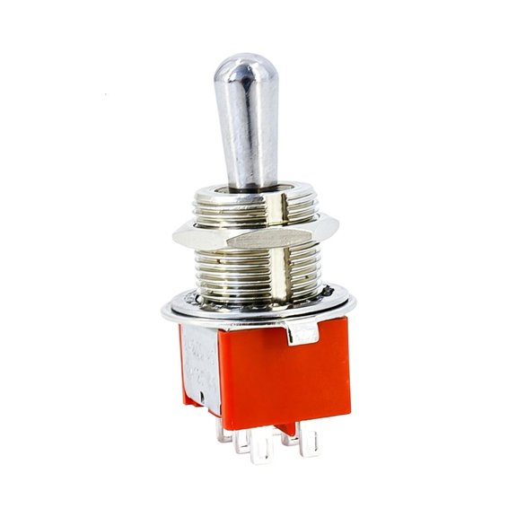 6 Pin 3 Way Long Handle Mini Toggle Switches Panel Mount Pickup Selector Switches