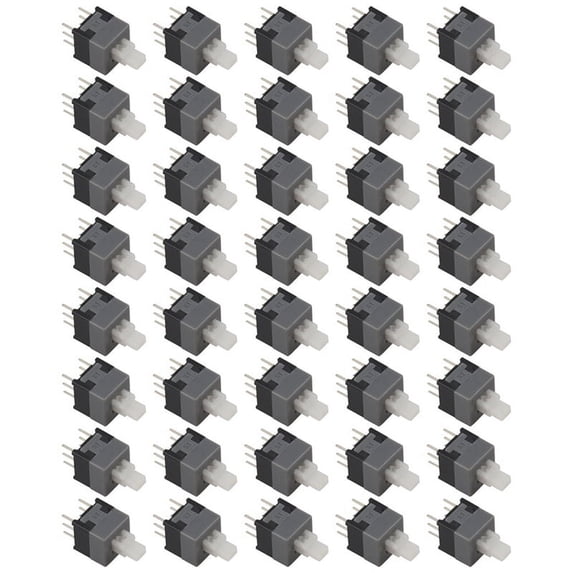 6 Pin DPDT Latching Tact Tactile Push Button Pushbutton Switch 40 Pcs,40 x Push Button Switch,White & Gray
