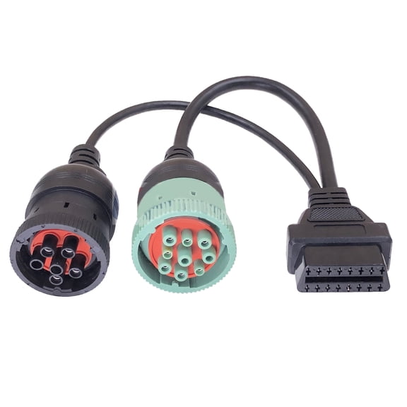 6 Pin J1708 or 9 Pin J1939 Pin Adapter Cable Heavy Duty Truck Car Accessories