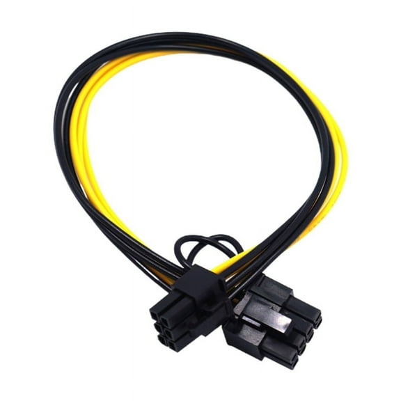6 Pin Male to 8Pin(6+2) Male Power Supply Cable PCI-Express 8Pin CPU GPU Power Splitter Graphics Card Adapter Cable 32cm
