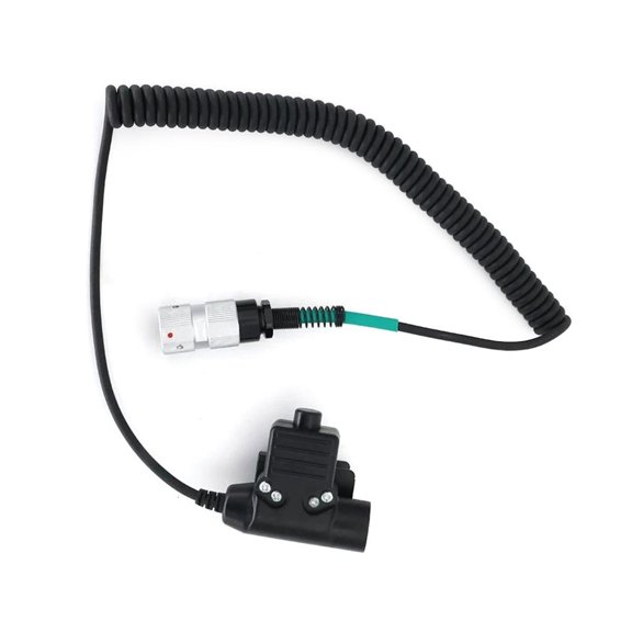 6 Pin Plug WalkieTalkie Headsets Adapters U94 PTT Cable for PRC152 Two WayRadio U94 PTT Adapters Cable