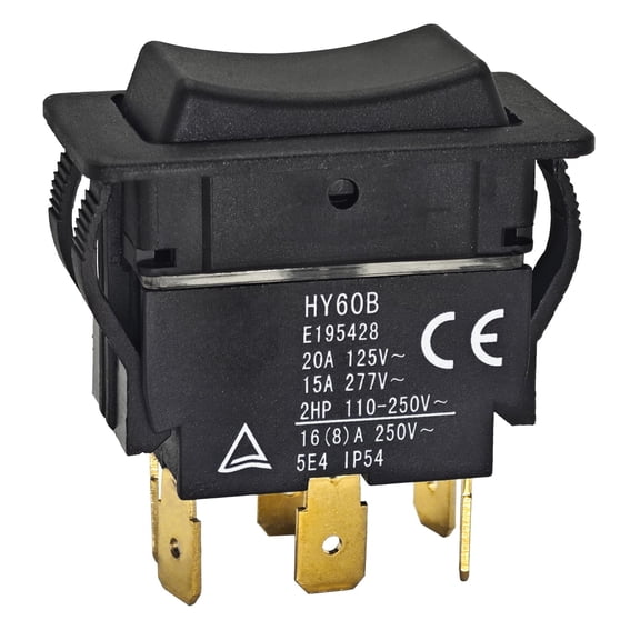 6-Pin Rocker Switch ON-Off-ON 125/250V 20/15A Push Button Switch Industrial Power Tool Control