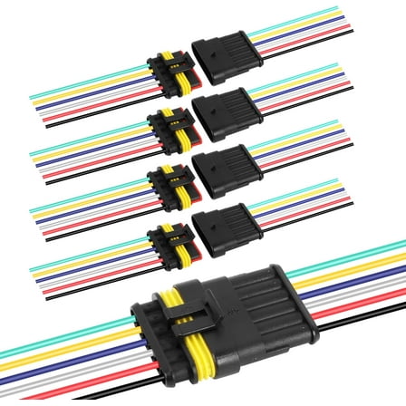 6 Pin Way Electrical Wire Connector Male Female Plug Socket Quick Disconnect Waterproof Plug Play for Car Truck Motorcycle Marine Boat