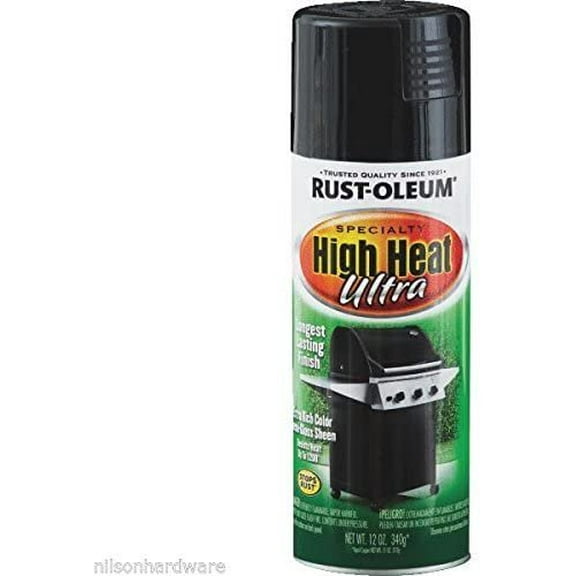 6 Pk 12 Oz Ultra Black RustOleum Ultra High Heat Spray Paint Enamel 241169