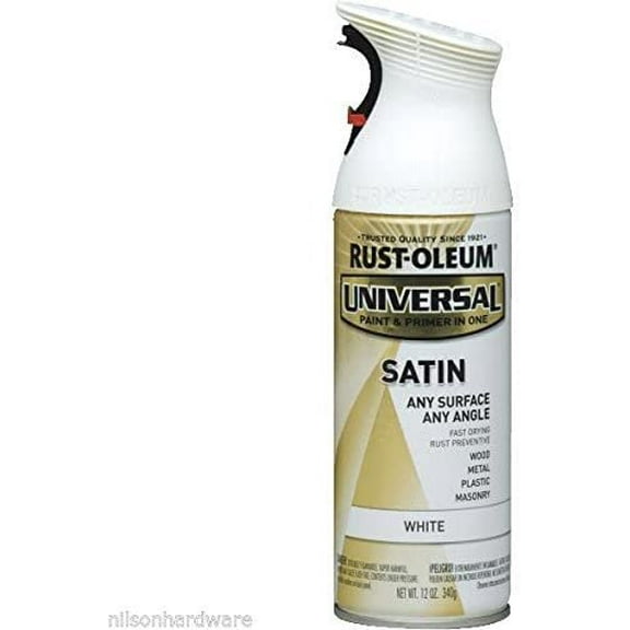 Rust-Oleum Universal All-Surface Spray Paint Satin - White - 6 Pack, 12 oz