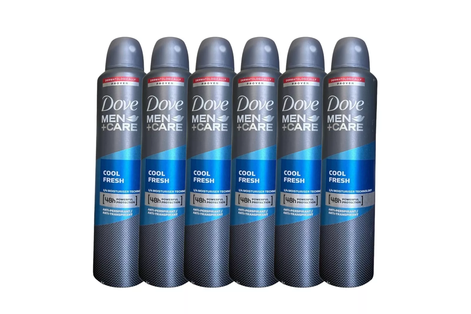 6 Pk Dove Men+Care Cool Fresh Dry Spray Antiperspirant Deodorant 8.45oz / 250ML