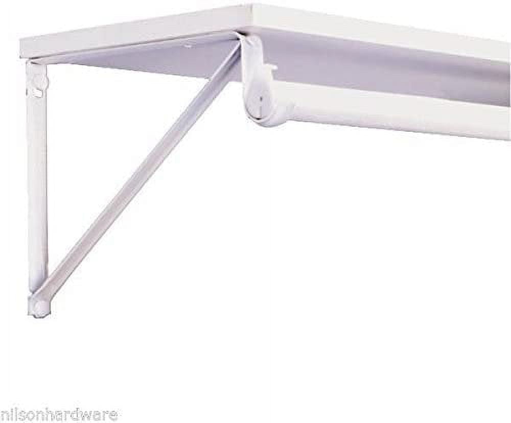 6-pack Knape & Vogt Shelf & Clothes Hanger Rod Bracket Holder - White Steel - 6 Pack, 10 3/4" — Home & Garage Storage, Stackable Design